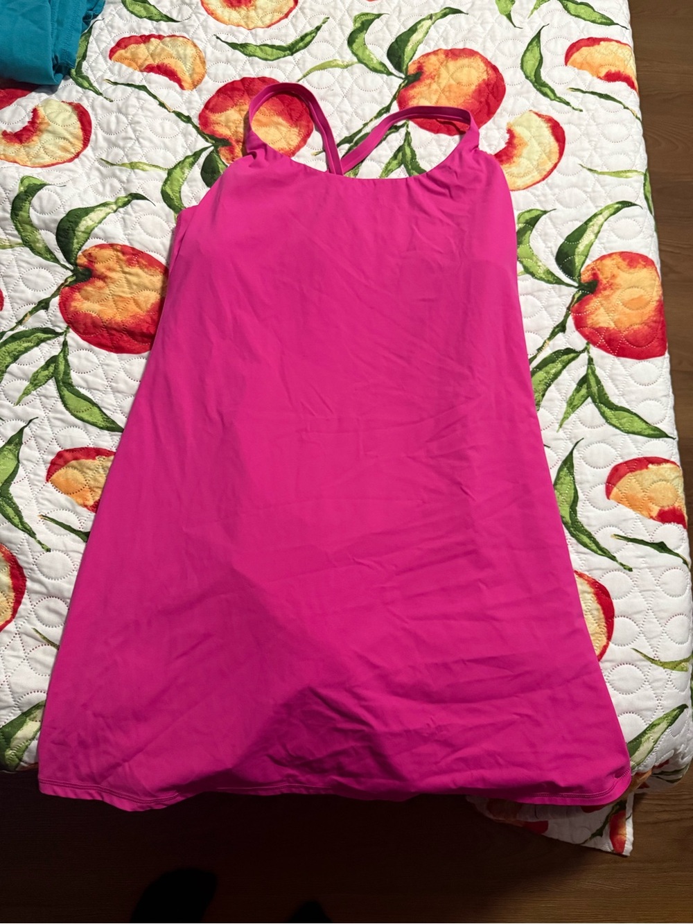 HALARA Hot Pink Active Dress with Built in Sports Bra and shorts with pockets